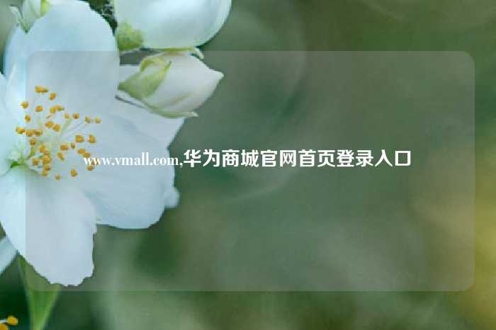 www.vmall.com,华为商城官网首页登录入口